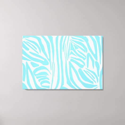 Blue Zebra Pattern Leinwanddruck (Vorderseite)