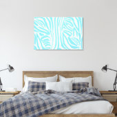 Blue Zebra Pattern Leinwanddruck (Insitu (Schlafzimmer))