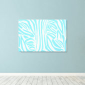 Blue Zebra Pattern Leinwanddruck (Insitu (Holzboden))