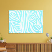 Blue Zebra Pattern Leinwanddruck (Insitu (Wohnzimmer))