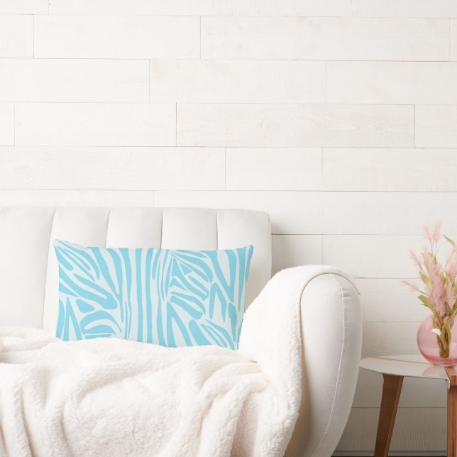 Blue Zebra Pattern Lendenkissen (Liege)