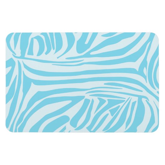 Blue Zebra Pattern Magnet (Horizontal)