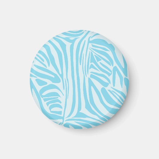 Blue Zebra Pattern Magnet (Vorne)
