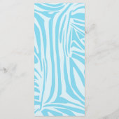 Blue Zebra Pattern Menükarte (Rückseite)