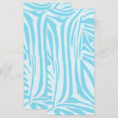 Blue Zebra Pattern Menükarte (Vorne/Hinten)