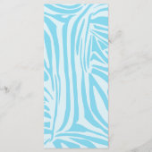 Blue Zebra Pattern Menükarte (Vorderseite)
