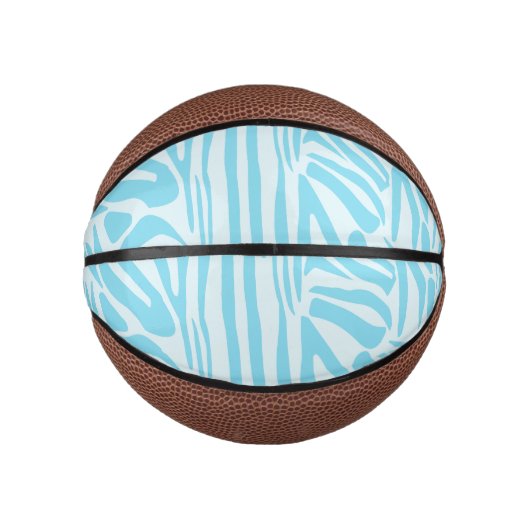 Blue Zebra Pattern Mini Basketball (Vorderseite)