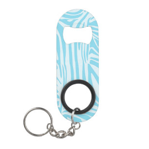 Blue Zebra Pattern Mini Flaschenöffner