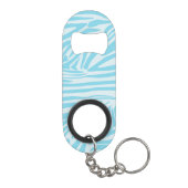 Blue Zebra Pattern Mini Flaschenöffner (Rückseite)