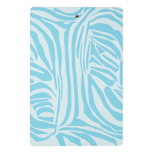 Blue Zebra Pattern Mini Klemmbrett (Rückseite)
