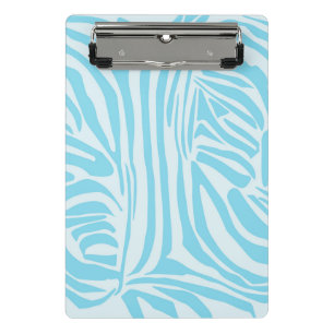 Blue Zebra Pattern Mini Klemmbrett