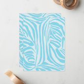 Blue Zebra Pattern Mitteilungskarte (Vorderseite/Rückseite Beispiel)