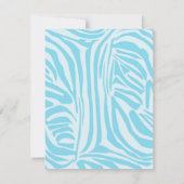 Blue Zebra Pattern Mitteilungskarte (Rückseite)