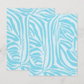 Blue Zebra Pattern Mitteilungskarte (Vorne/Hinten)
