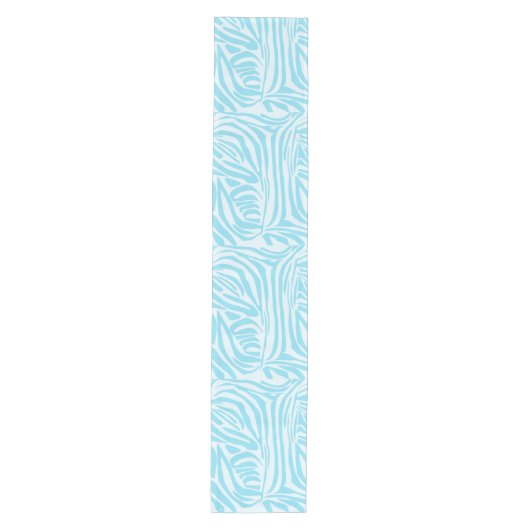 Blue Zebra Pattern Mittelgroßer Tischläufer (Vorderseite)