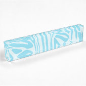 Blue Zebra Pattern Namensplakette