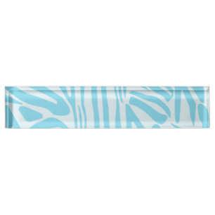 Blue Zebra Pattern Namensplakette