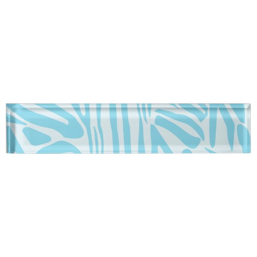 Blue Zebra Pattern Namensplakette (Vorderseite)