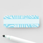 Blue Zebra Pattern Namensschild (Beispiel)