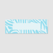 Blue Zebra Pattern Namensschild (Vorderseite)