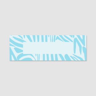Blue Zebra Pattern Namensschild