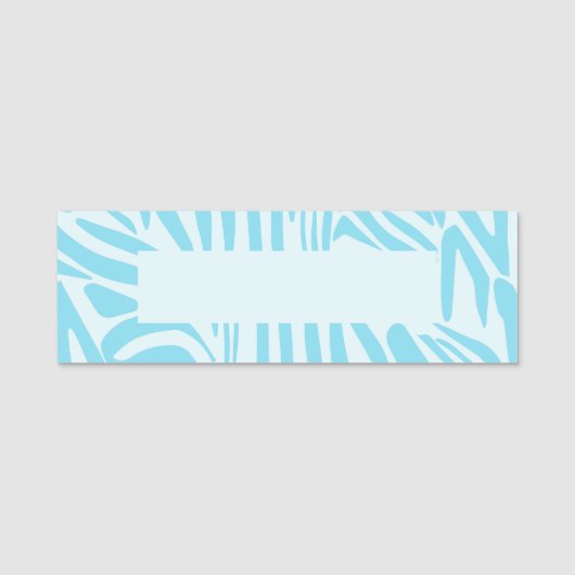 Blue Zebra Pattern Namensschild (Vorderseite)