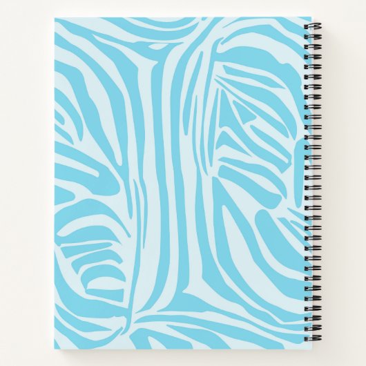 Blue Zebra Pattern Notizblock (Rückseite)