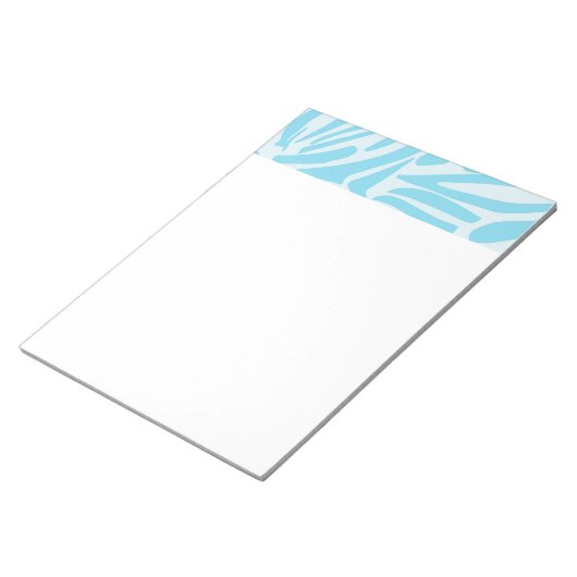 Blue Zebra Pattern Notizblock (angewinkelt)