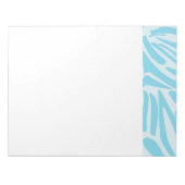 Blue Zebra Pattern Notizblock (Vorderseite)