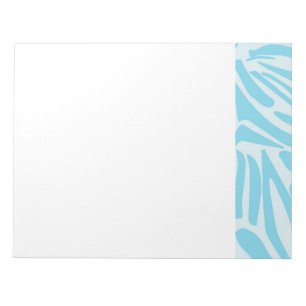 Blue Zebra Pattern Notizblock