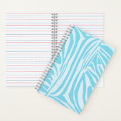 Blue Zebra Pattern Notizblock (Innen)