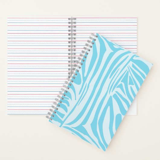 Blue Zebra Pattern Notizblock (Innen)