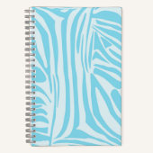 Blue Zebra Pattern Notizblock (Vorderseite)