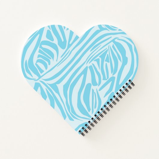 Blue Zebra Pattern Notizblock (Rückseite)
