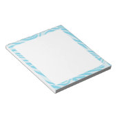 Blue Zebra Pattern Notizblock (angewinkelt)