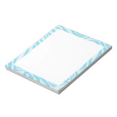 Blue Zebra Pattern Notizblock (Rotiert)