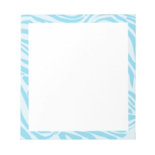 Blue Zebra Pattern Notizblock (Vorderseite)