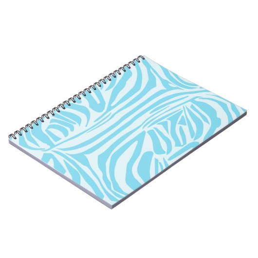 Blue Zebra Pattern Notizblock (Linke Seite)