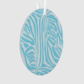 Blue Zebra Pattern Ornament (Vorderseite)