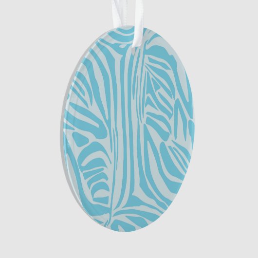 Blue Zebra Pattern Ornament (Vorderseite)