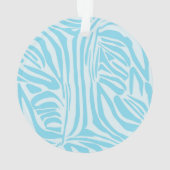 Blue Zebra Pattern Ornament (Rückseite)