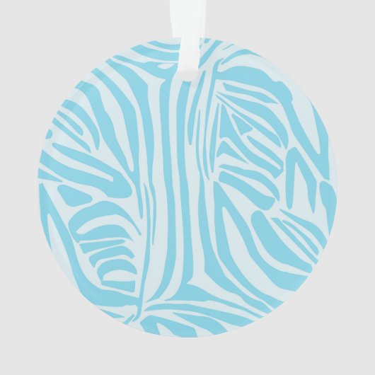 Blue Zebra Pattern Ornament (Rückseite)