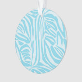 Blue Zebra Pattern Ornament (Vorderseite)