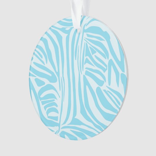 Blue Zebra Pattern Ornament (Vorderseite)