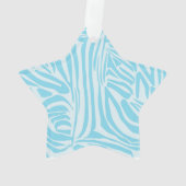 Blue Zebra Pattern Ornament (Rückseite)