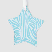 Blue Zebra Pattern Ornament (Vorderseite)