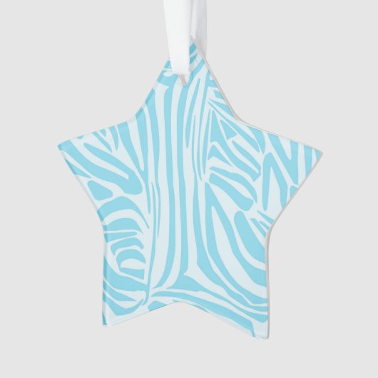 Blue Zebra Pattern Ornament (Vorderseite)