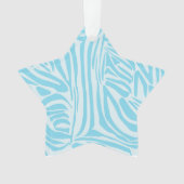 Blue Zebra Pattern Ornament (Vorderseite)