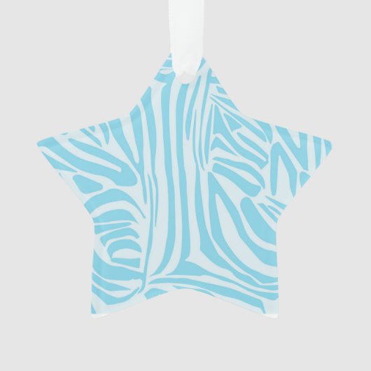 Blue Zebra Pattern Ornament (Vorderseite)