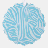 Blue Zebra Pattern Ornament Karte (Rückseite)